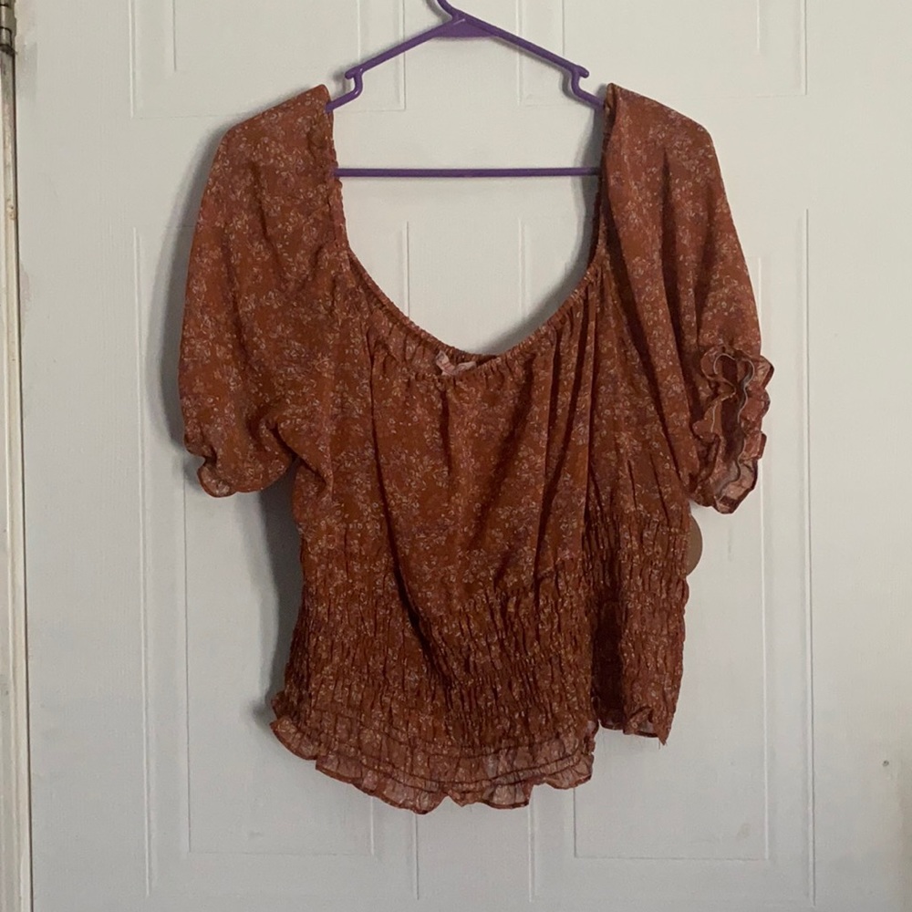 Sheer floral top